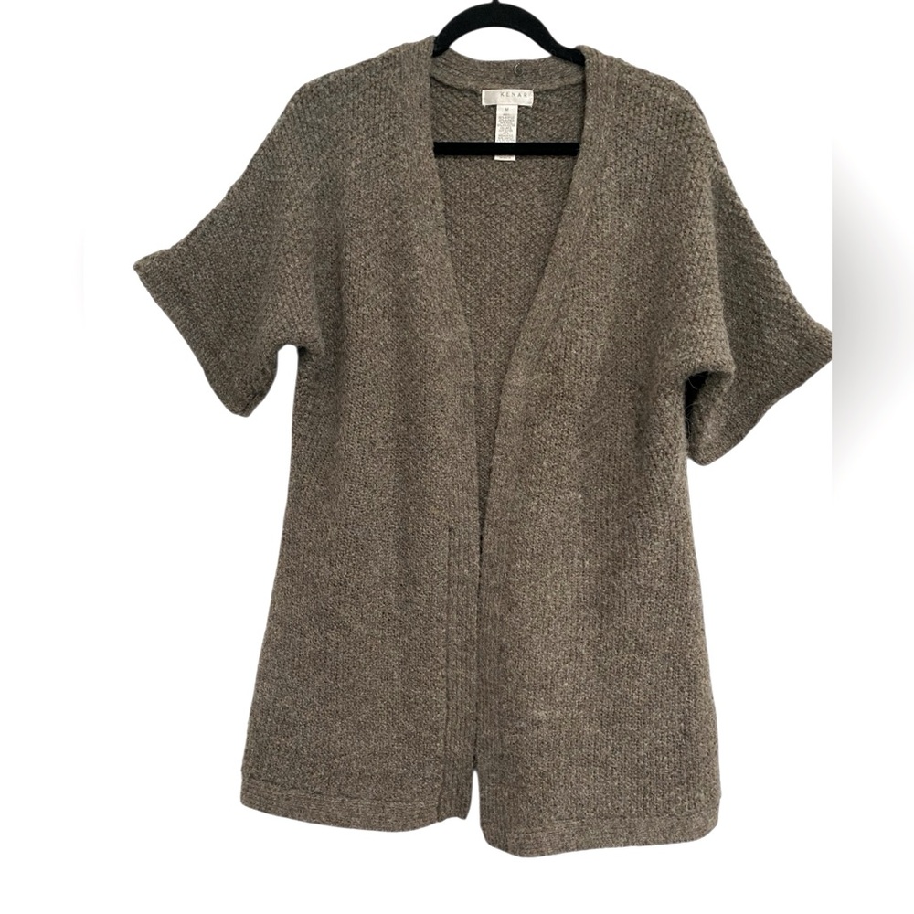 Kenar Brown Open-Front Sweater